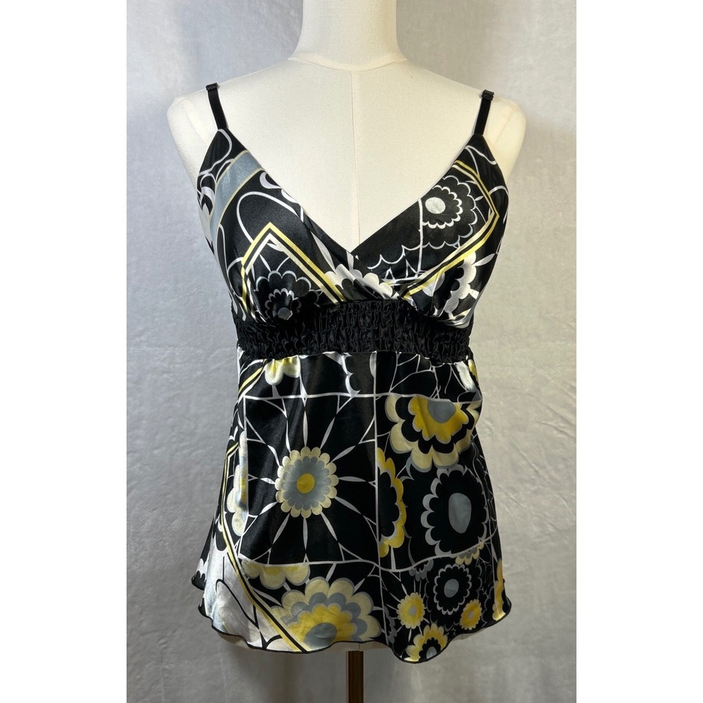 VTG 90's Y2K Judy Knapp Floral Babydoll Top Sz M Fairycore Flirty Grunge USA